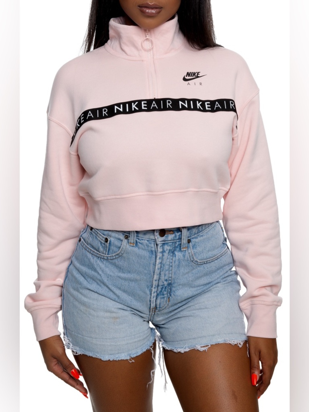 Nike Air Cropped Quarter Zip Sweater